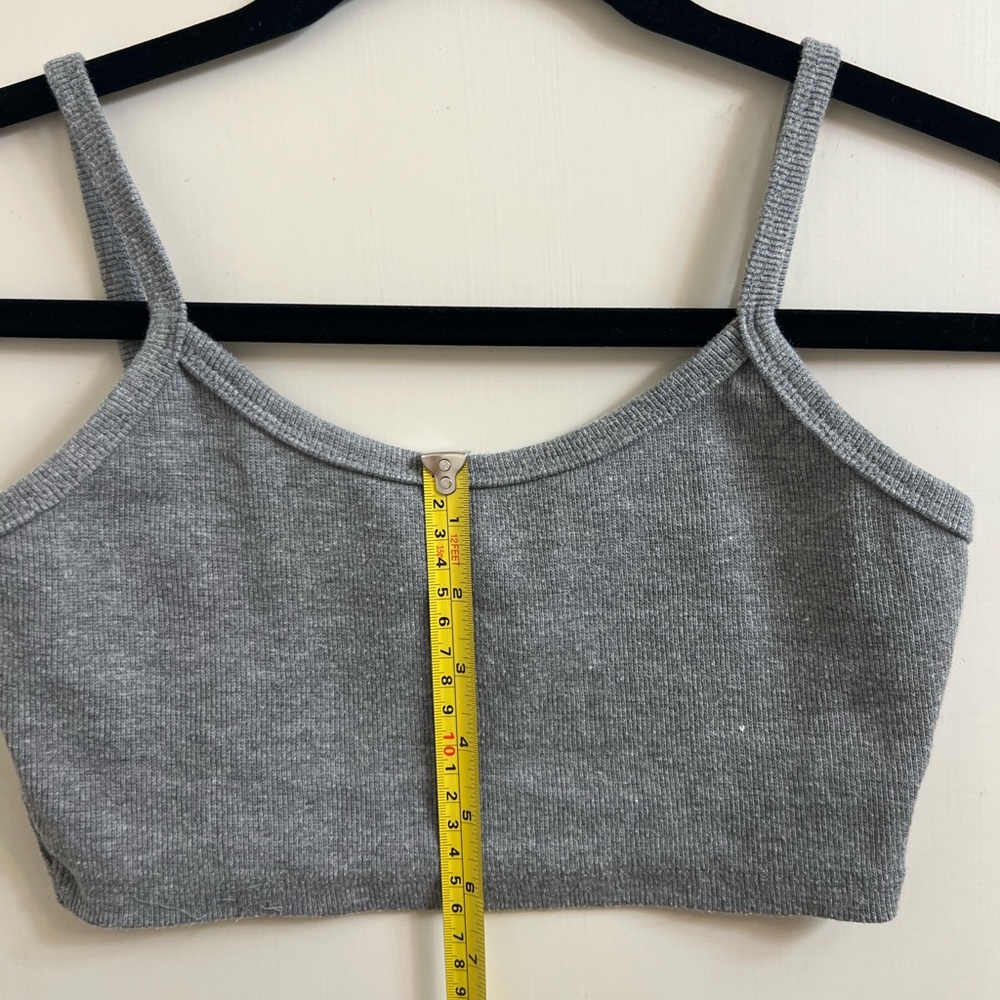 SHEIN Solid Rib-Knit Crop Cami Top - Picture 7 of 10